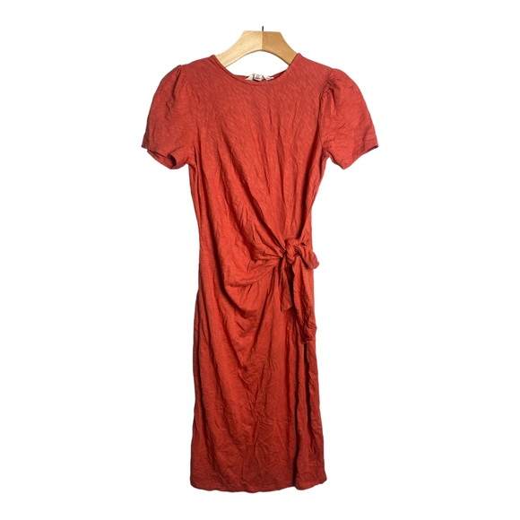 Boden Women's Red Knot Front Jersey Midi Dress Petite Size 6P - Picture 4 of 12